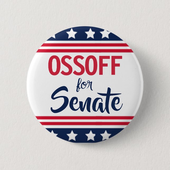 Ossoff för senatsvalkampanj  knapp (Framsida)