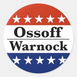 Ossoff Warnock Georgia Runoffs Runt Klistermärke