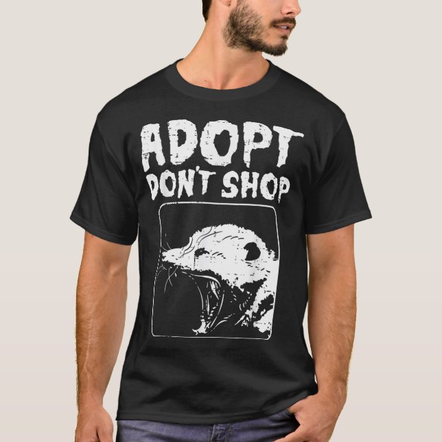 Ossum Adopt Dont Shop Ssum Street Cat Pet Women Me T Shirt (Framsida)
