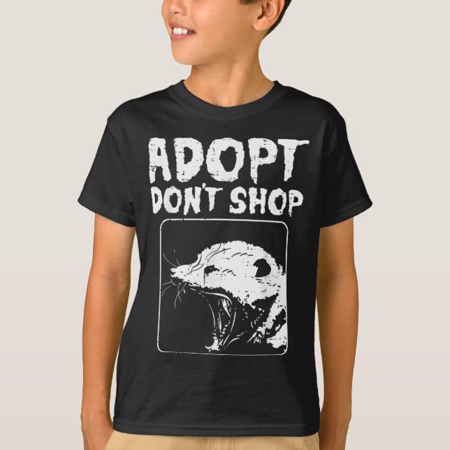 Ossum Adopt Dont Shop Ssum Street Cat Pet Women Me T Shirt (Framsida)