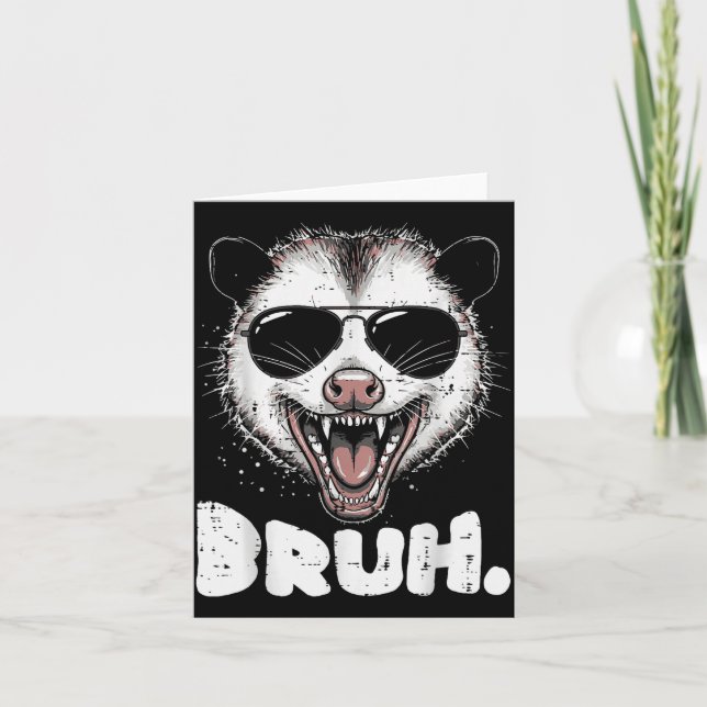 Ossum Face Bruh Funny Ssum Meme Humor Men Women Ki Kort (Framsida)