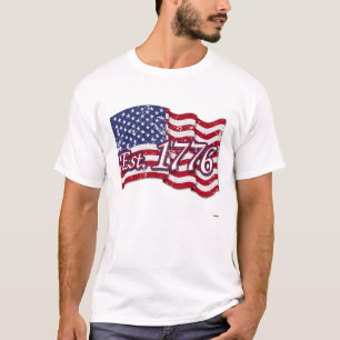 Öst. 1776 USA flagga - nödlidande Tröja