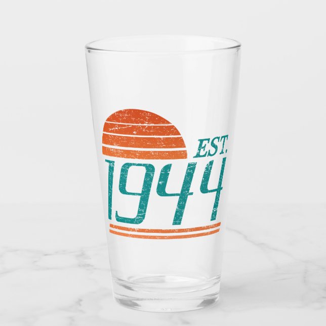 Öst. 1944 Vintage 80 år gammal Glaskopp (Framsida)