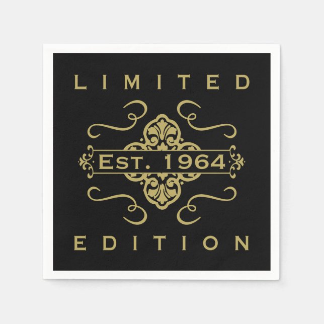 Öst. 1964 60:e födelsedagen pappersservett (Framsidan)