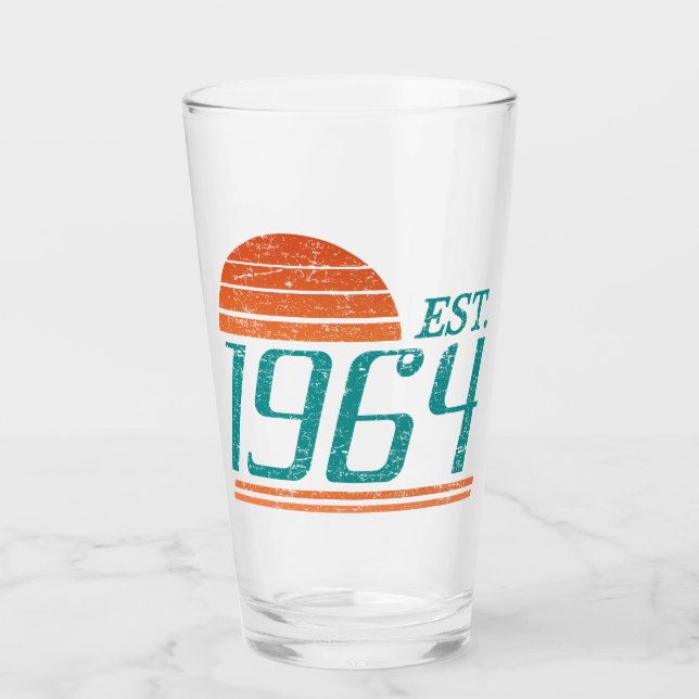 Öst. 1964 Vintage 60 år gammal Glaskopp (Framsida)