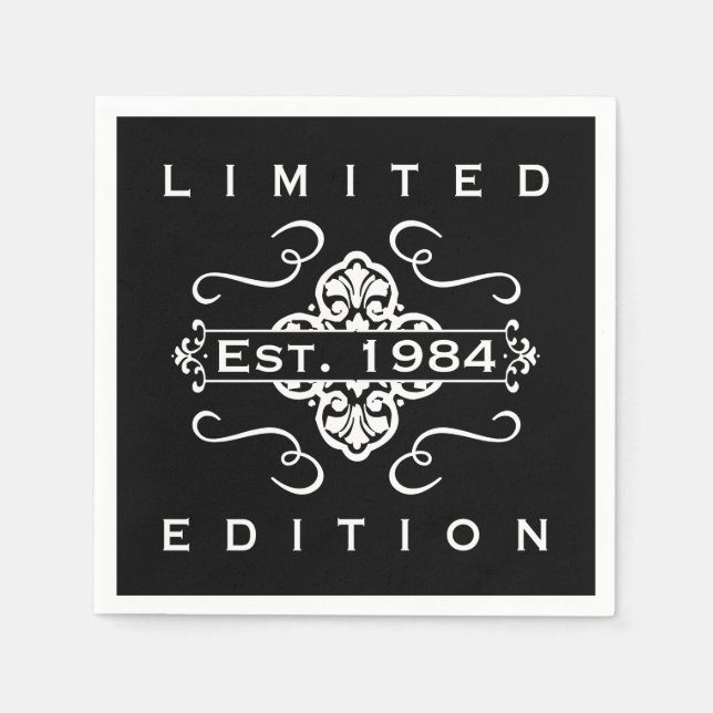 Öst. 1984 40:e födelsedagen pappersservett (Framsidan)