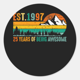 Öst. 1997 25 års Vara Fantastisk Vintage 25:e Runt Klistermärke