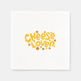Ost Älskare Gult och Orange Typografi Pappersservett