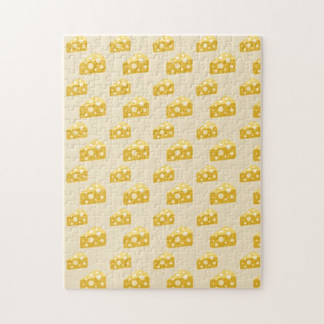 Ost Älskare Swiss Emmental Gult Food Älskare Pussel (Vertikal)