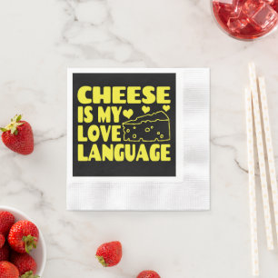 Ost är Mitt Kärlek-språk - Chesse Älskare Pappersservett
