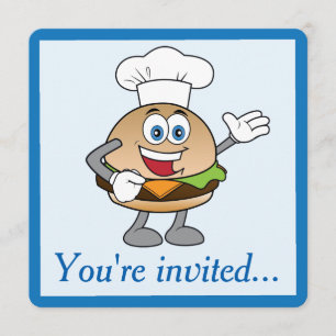 Ost burger Birthday-inbjudan Inbjudningar