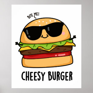 Ost Burger Funny Food Puns Poster
