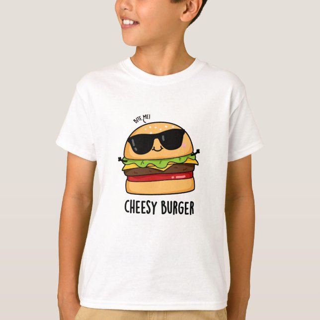 Ost Burger Funny Food Puns T Shirt (Framsida)