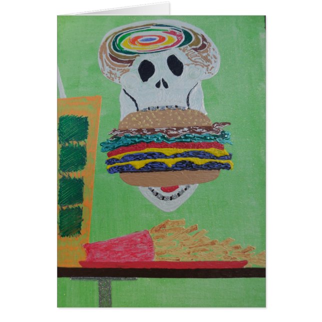 Ost burger i Paradise Hälsningskort (Framsidan)