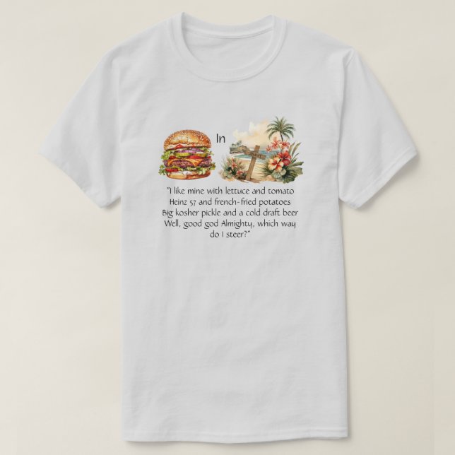 Ost burger in Paradise T-Shirt (Design framsida)