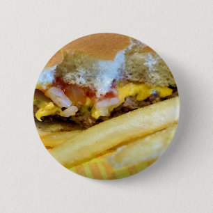 Ost burger och Fries Knapp