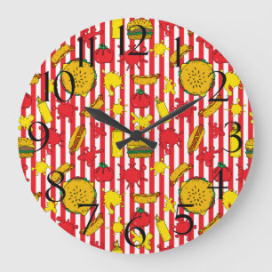 Ost Burgers Hett Hundar Fast Food Restaurant Midda Stor Klocka