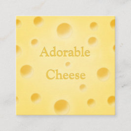 Ost Charming Cheese Slice Fyrkantigt Visitkort