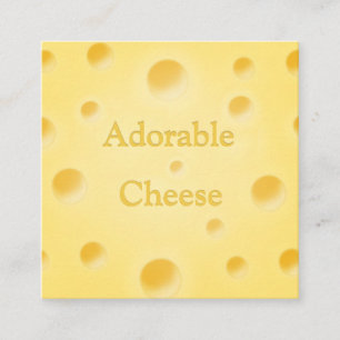 Ost Charming Cheese Slice Fyrkantigt Visitkort