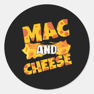 Ost Day Firande Cheeze Kärlek Mac Cheese Runt Klistermärke