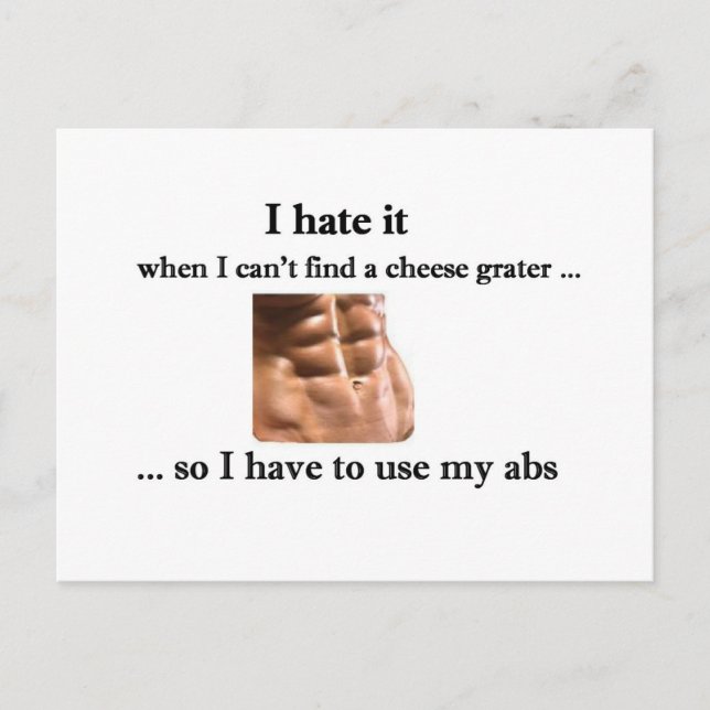 Ost Grater Abs Postcard - Anpassade Vykort (Framsida)