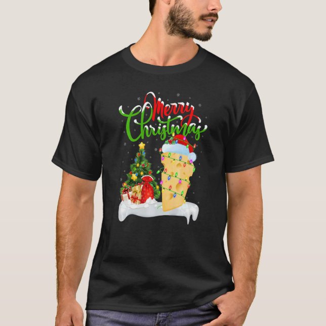 Ost Julafton Dekoration Santa Cheese Jul T Shirt (Framsida)