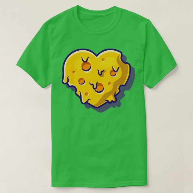 Ost Kärlek Melted Tecknad T Shirt (Design framsida)