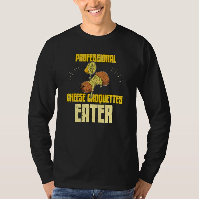 Ost kroketter Kroketter Snabbmat Mat Recept T Shirt (Framsida)