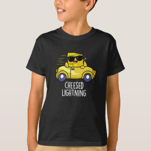 Ost Lightning Funny Cheese Pun Mörk BG T Shirt