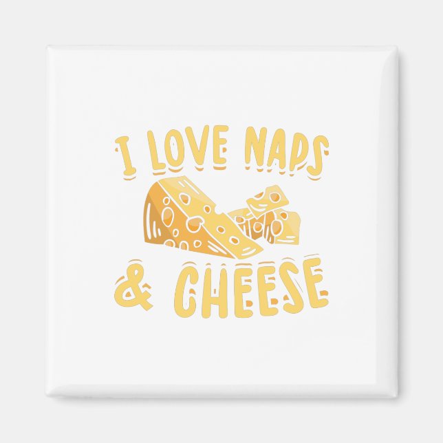 Ost & Naps | Ost Älskare Food Gift Idea Magnet (Framsidan)