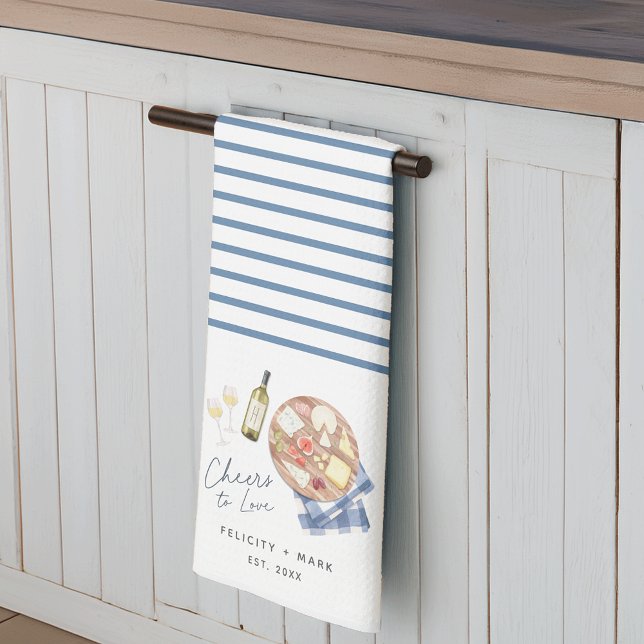 Ost- och Charkuteri Bräd Wine & Ost Skål för Kärle Kökshandduk (Skapare uppladdad)