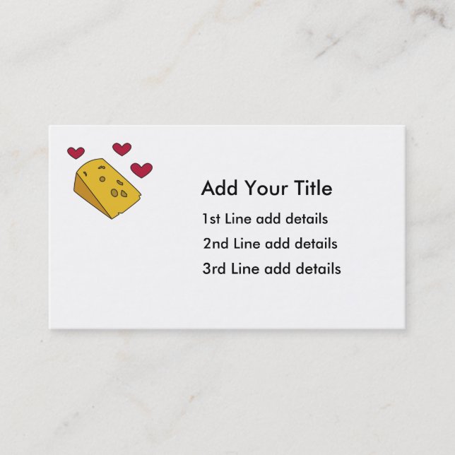 Ost- och kyssvisitkort visitkort (Framsida)