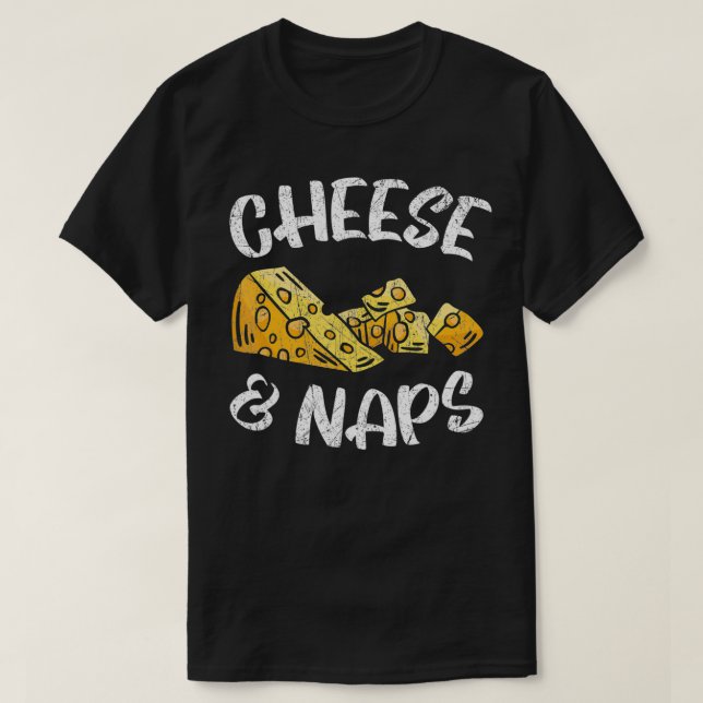 Ost och Naps Ost Cheese Älskare Foodie Dairy d T Shirt (Design framsida)