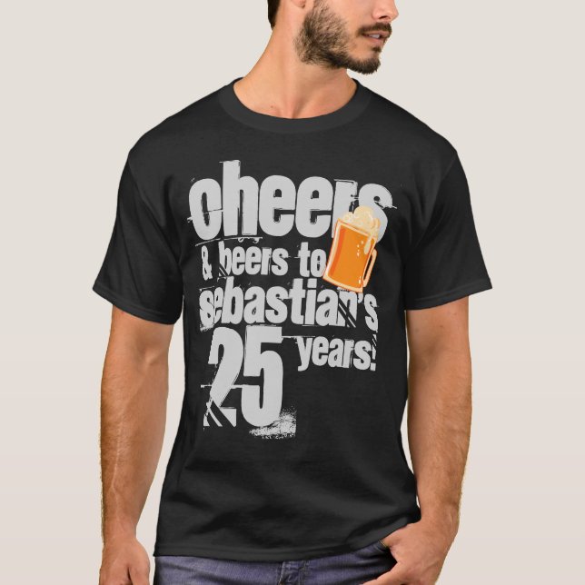 Ost och Öl Personlig Birthday T Shirt (Framsida)