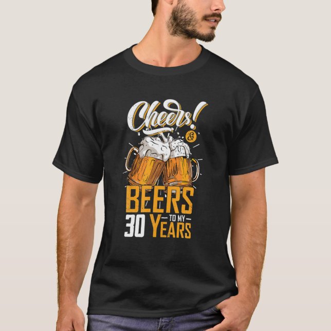 Ost och Öl till 30 år 30:e födelsedagen T Shirt (Framsida)