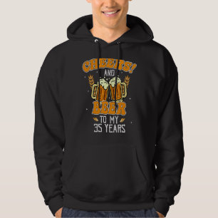 Ost och Öl till 35 års 35e Födelsedagsfest Hoodie