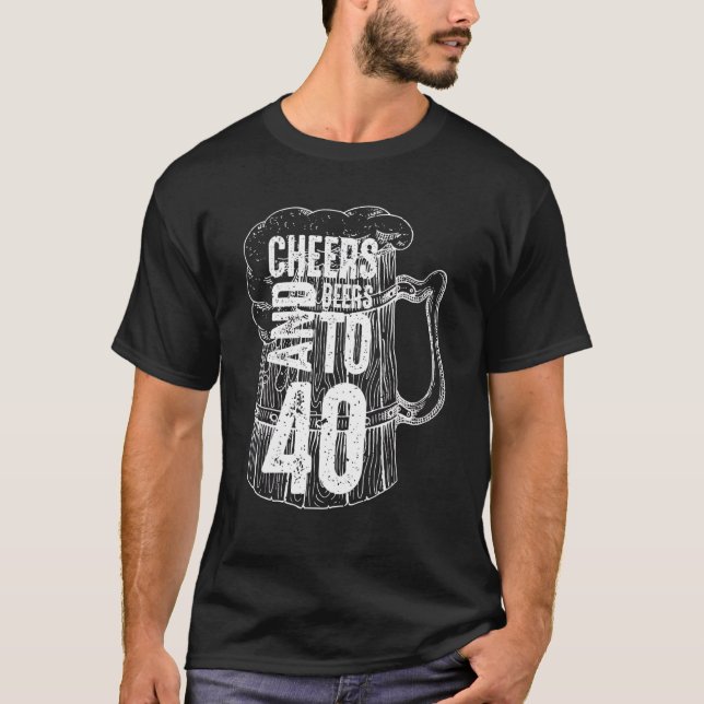 Ost och Öl till 40-årsdagen 40-årsdagen T Shirt (Framsida)