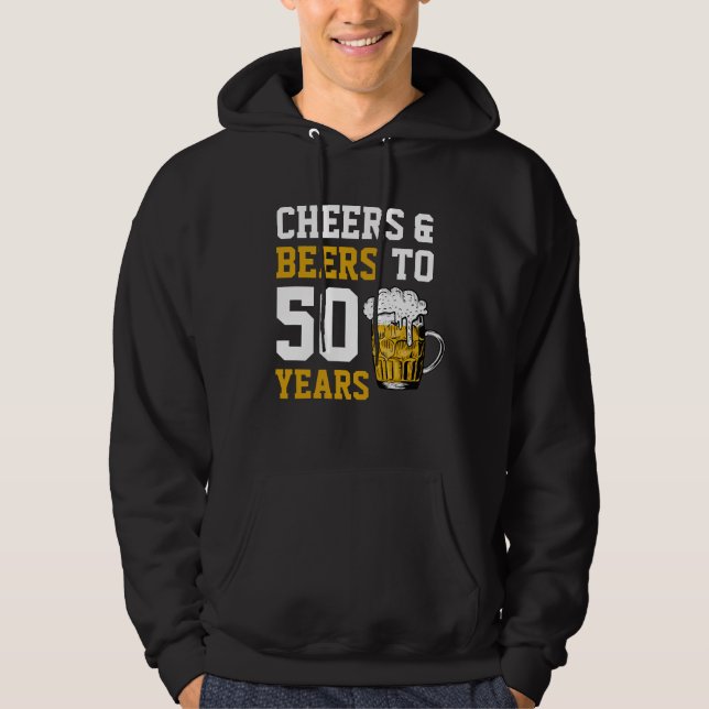 Ost och öl till 50 år 50 år hoodie (Framsida)