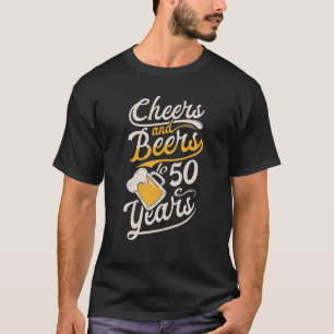 Ost och Öl till 50 år gamla Grattis på födelsedage T Shirt