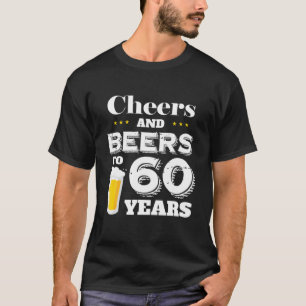 Ost och Öl till 60 år gammal Födelsedagsfest T Shirt