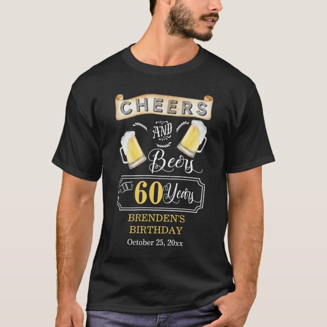Ost och Öl till 60 års Födelsedagsfest T Shirt (Framsida)