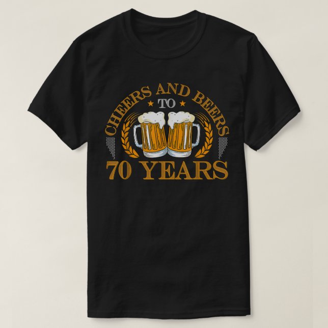 Ost och Öl till 70 år före födelsedag  T Shirt (Design framsida)
