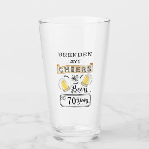 Ost och Öl till 70 års födelsedagsglas Glaskopp