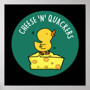 Ost och Quackers Funny Anka Pun Mörk BG Poster