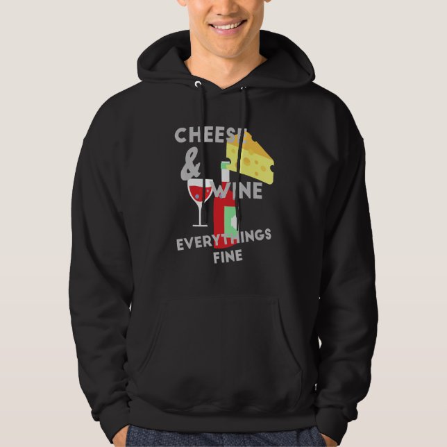 Ost och Vin all Bra Ost Hoodie (Framsida)