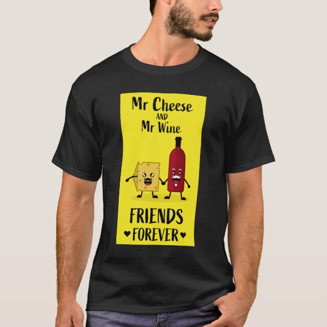 Ost och Vin Älskare T Shirt (Framsida)
