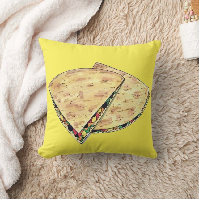 Ost Quesadillas Mexican Food Appetizer Kudde (Filt)