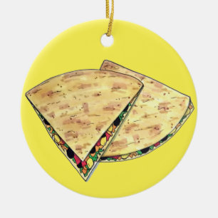 Ost Quesadillas Mexican Food Appetizer Queso Julgransprydnad Keramik