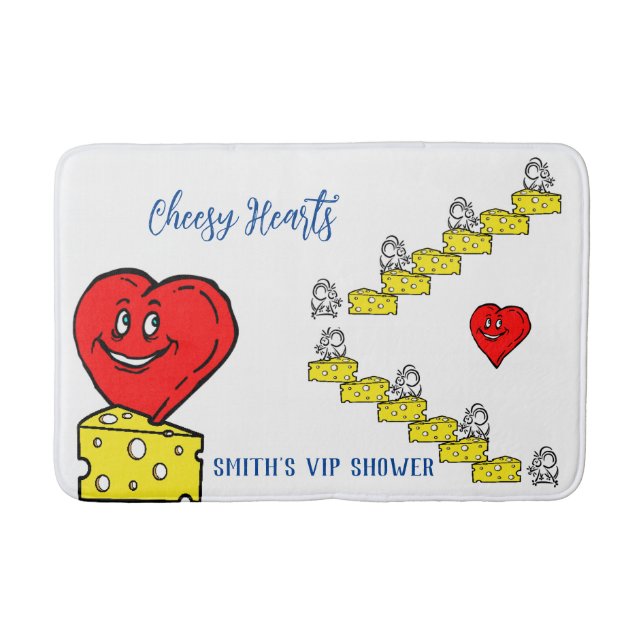 Ost Red Hearts Bathroom Bath Mat Badrumsmatta (Framsidan)