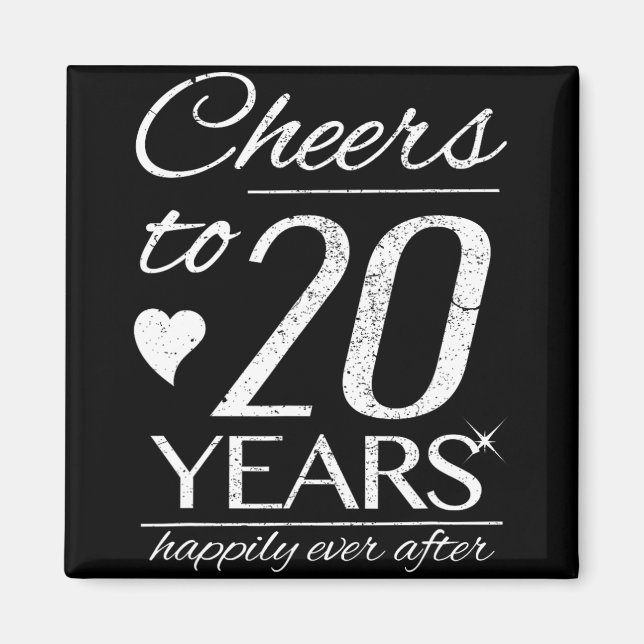 Ost till 20 år, gift Par 20 Bröllop och Magnet (Framsidan)